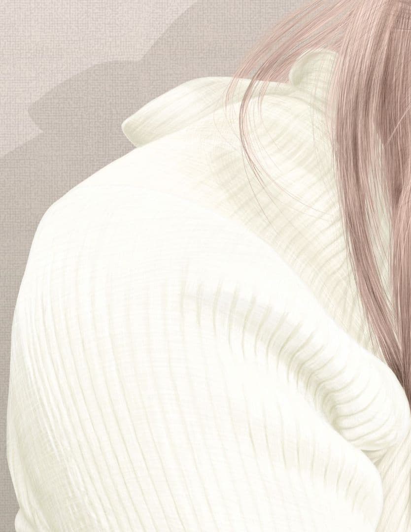 森夏男　作『たてひざ』Sサイズ(A3)