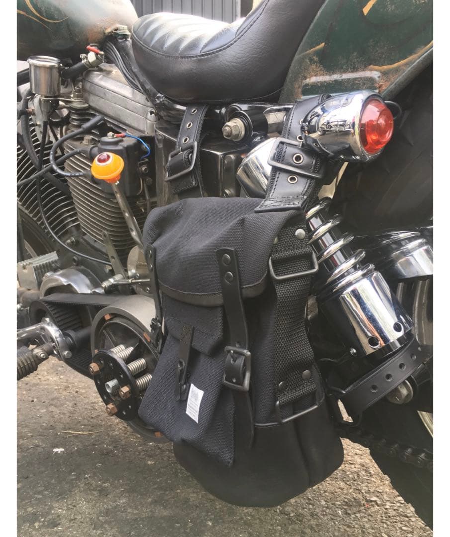 ラフモーターサイクルガレージ　ツールバック　サイドバック　ハーレー　チョッパー