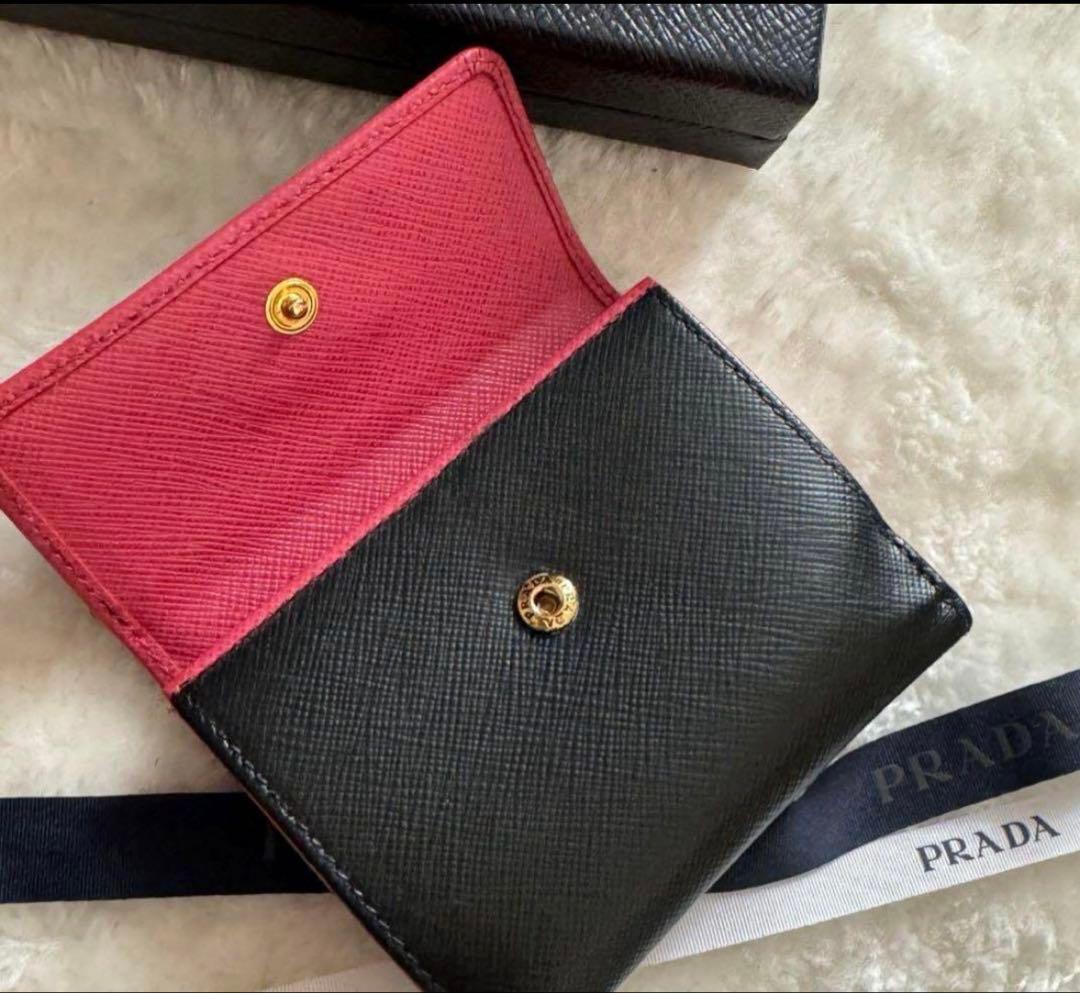 PRADA 財布 ブラック/ピンク