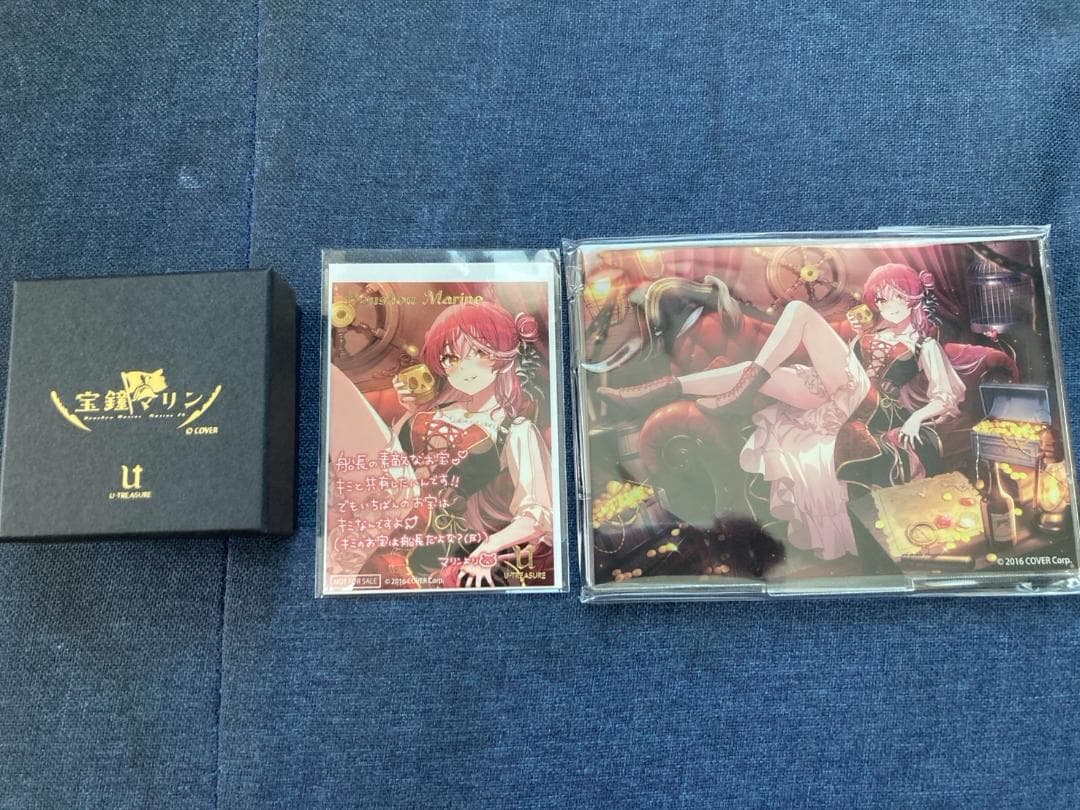 【限定100点】宝鐘マリン×ユートレジャー 純金ドクロくん K24 アクスタ付き