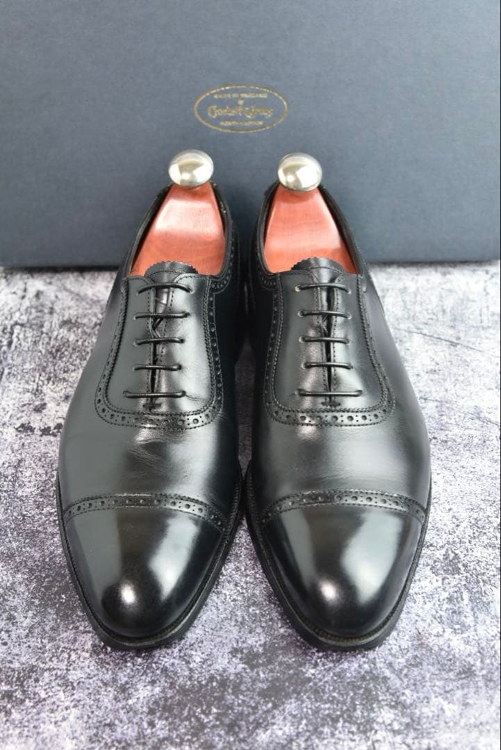 クロケット&ジョーンズ　アルバニー　5E　黒　337ラスト　ハンドグレードライン