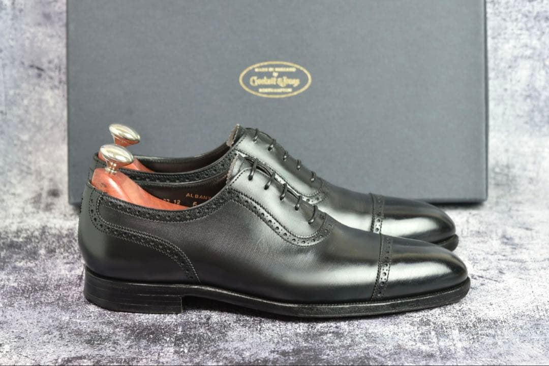 クロケット&ジョーンズ　アルバニー　5E　黒　337ラスト　ハンドグレードライン