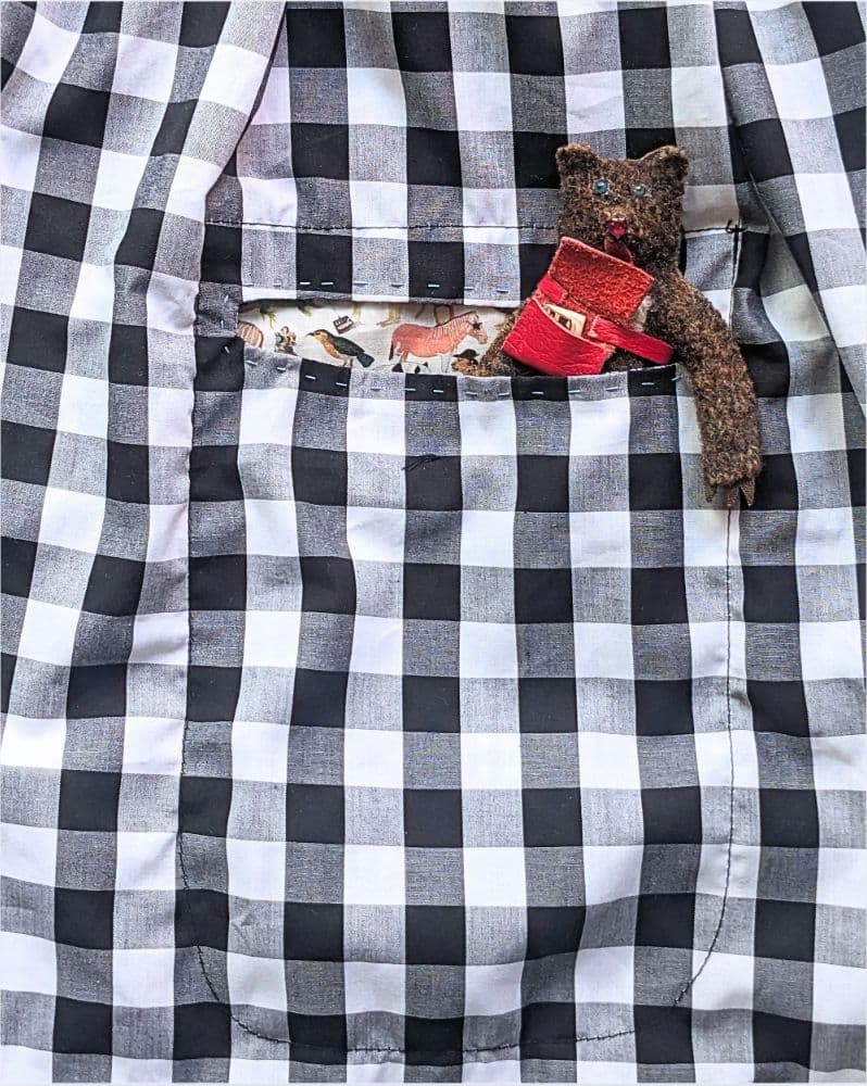 【リバティポケット】バルーンキュロット ギンガムチェック ゆったり ハンドメイド