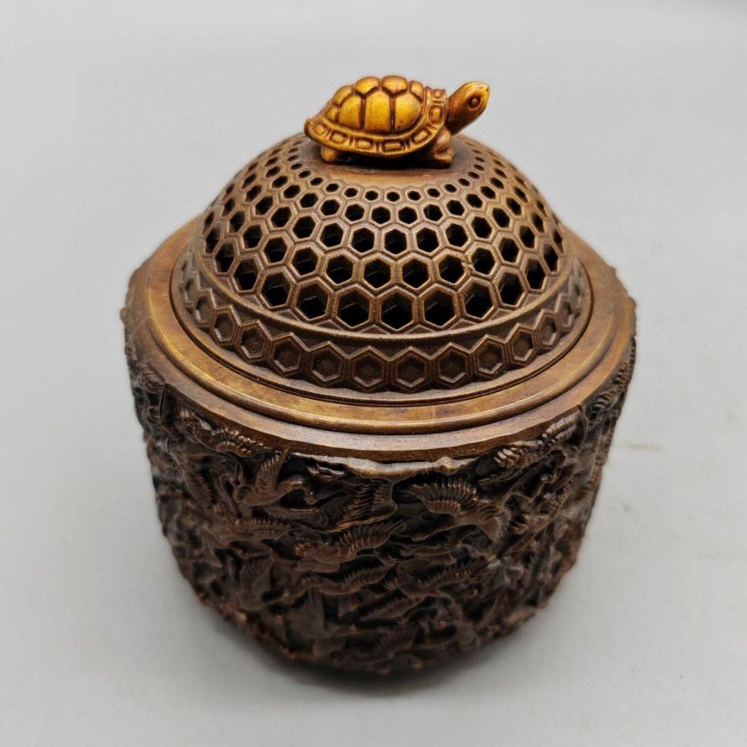 香炉 千亀鶴薫香炉 茶室香炉 香道具 銅製品 装飾品 工芸品 置物