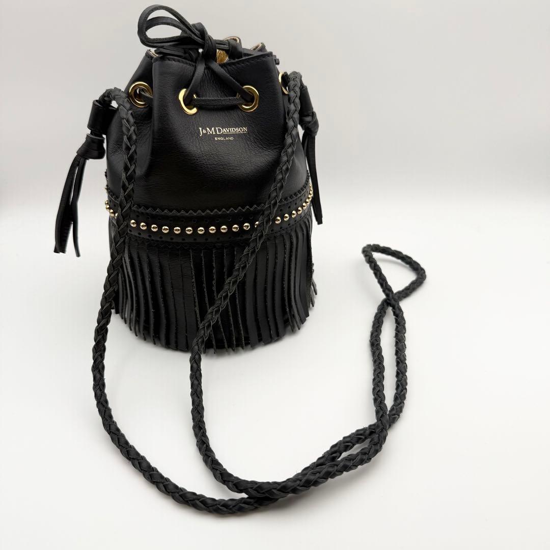 希少/美品✨J&M DAVIDSON カーニバル 黒 スタッズ Y2K フリンジ