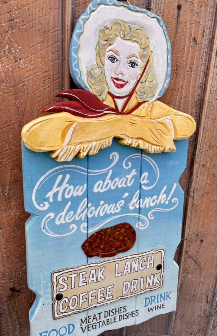 ◆木製看板・ドライブイン-カウボーイ◆木彫り・カントリーウェスタン