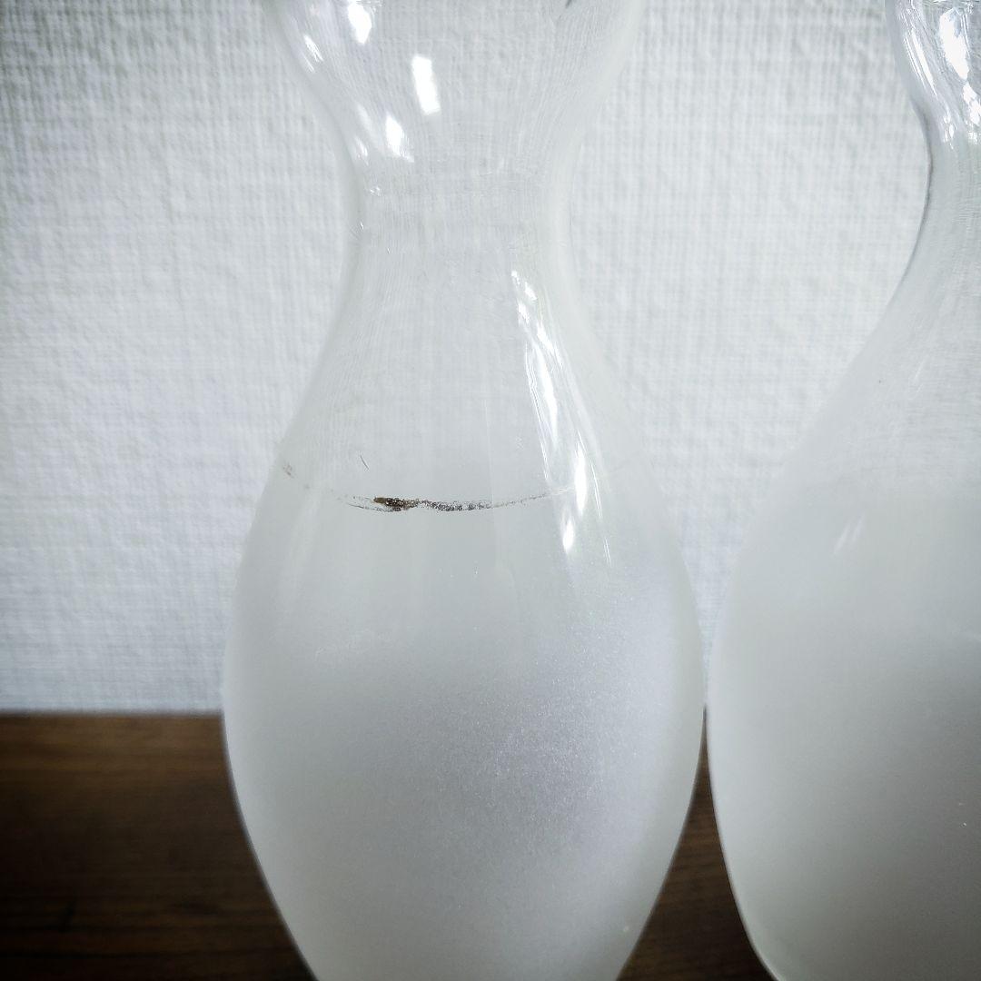 マルキョーシロップ　徳利　磨りガラス　昭和レトロ　日本酒　2本