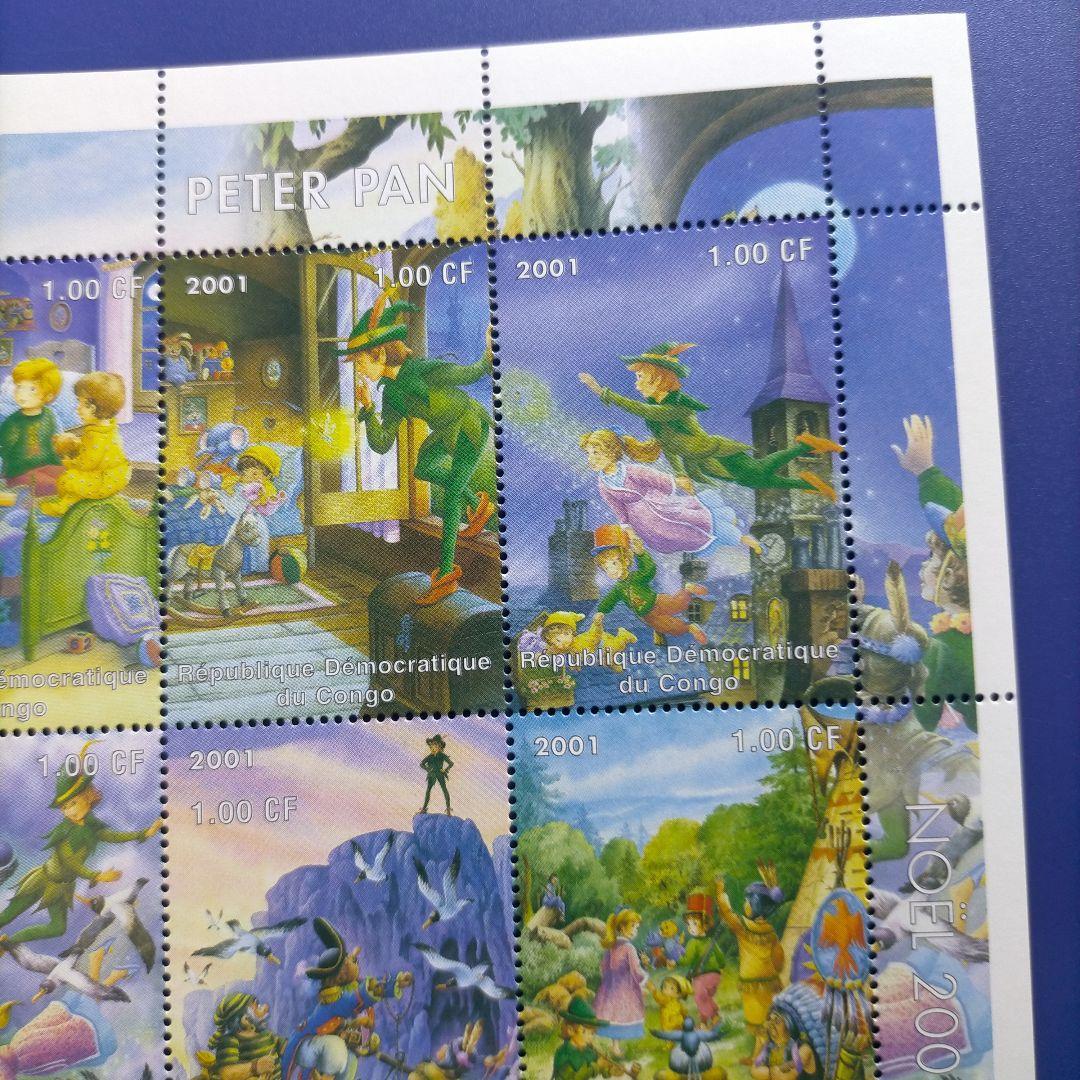 4717 外国切手 コンゴ 2001年ピーターパン クリスマス ディズニー