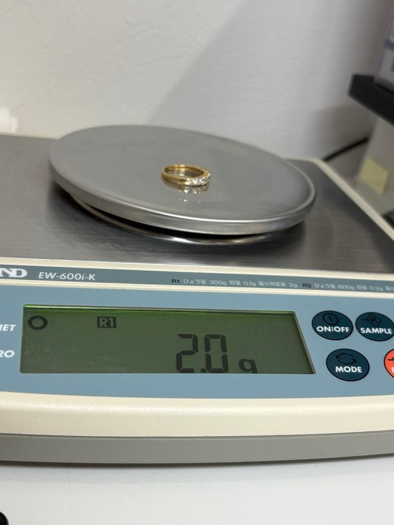 K18YG/ ダイヤリング 1.00ct ハーフエタニティ