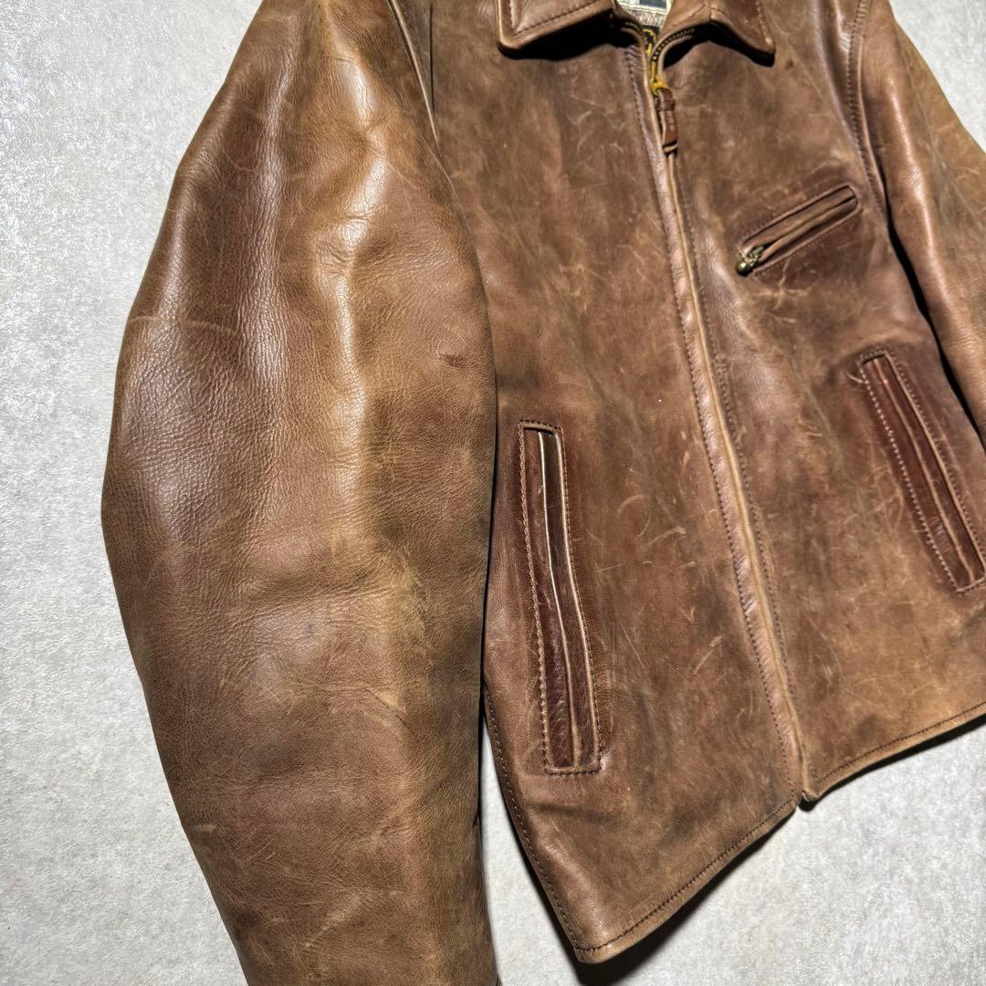 ジャケット・アウター AERO LEATHER Halfbelt leather jacket