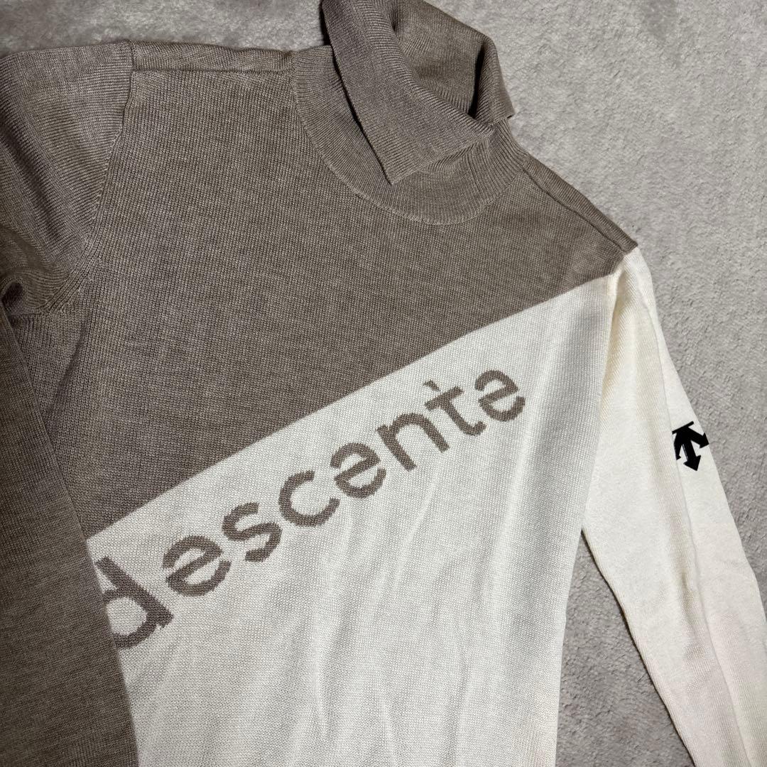 みみー様デサント　ベージュニット　L 一回のみ着用　美品