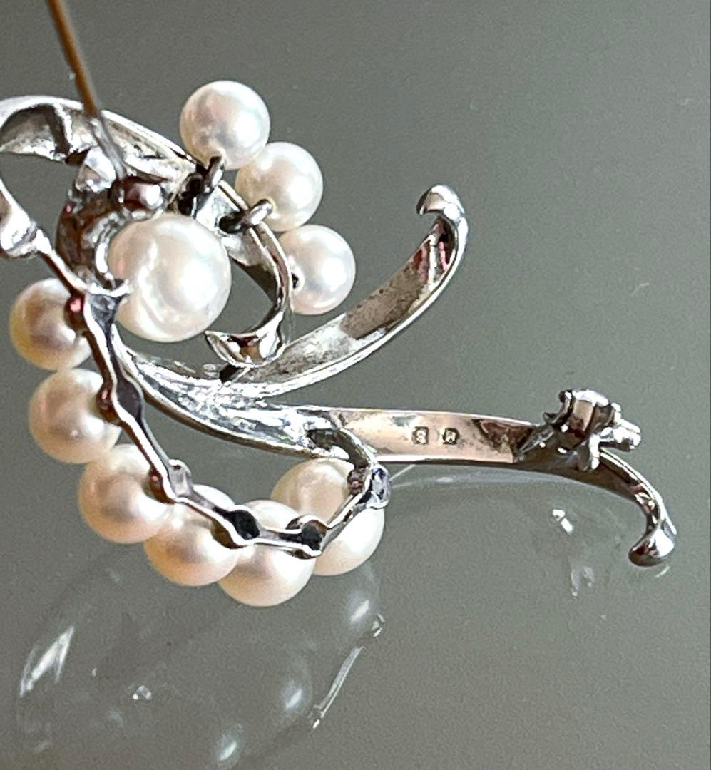 ミキモト　アコヤパール ブローチ 銀製　10粒