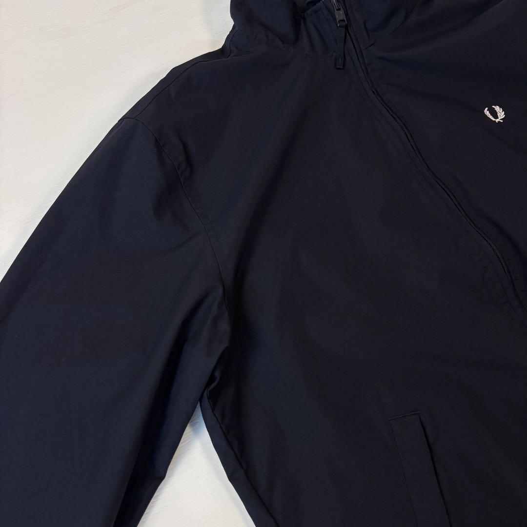 フレッドペリー　ナイロンジャケット　ワンポイントロゴ　Lサイズ　ネイビー　古着