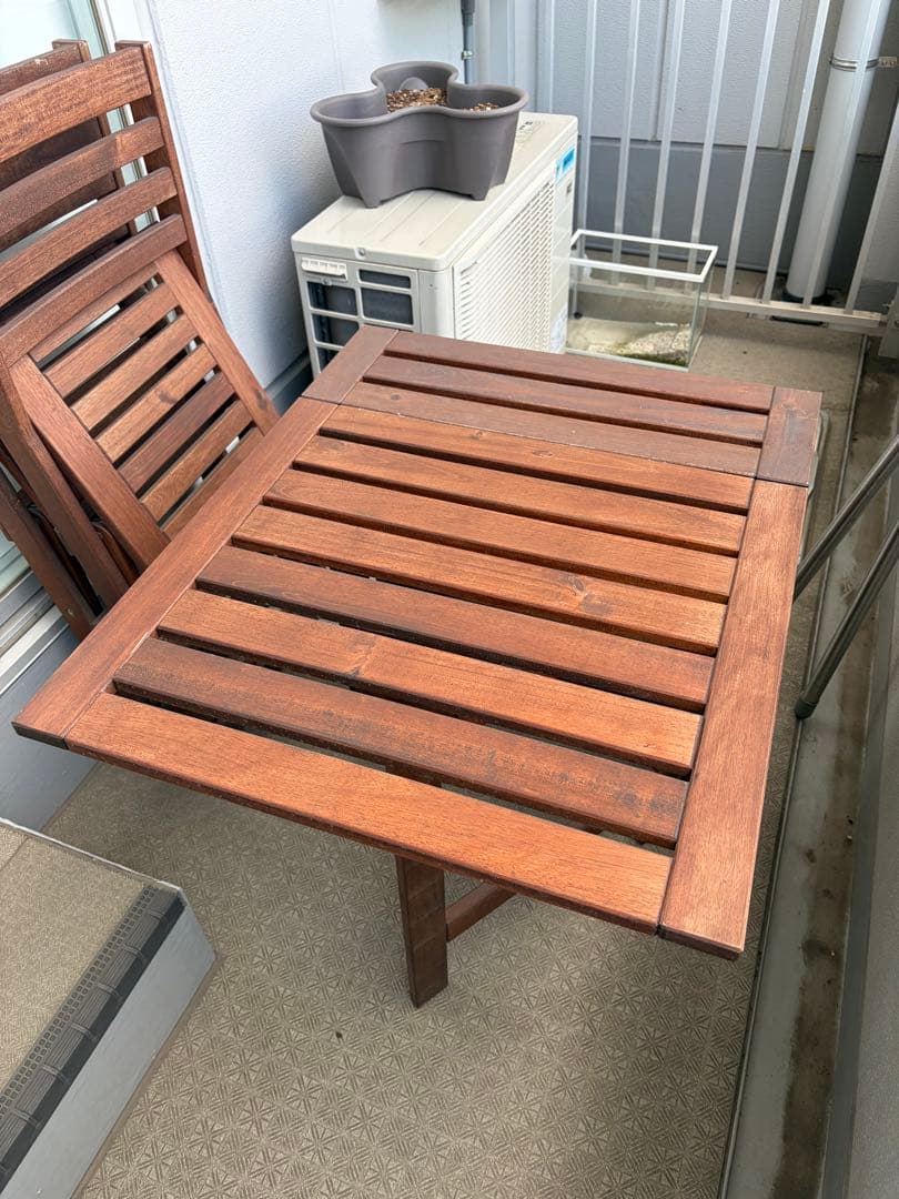 【希少廃盤品】IKEA ÄPPLARÖ エップラロー 折りたたみテーブル