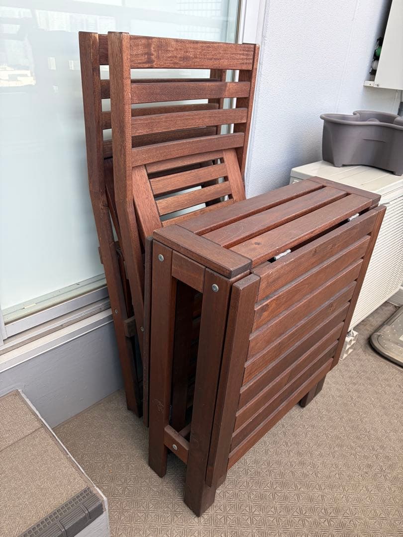 【希少廃盤品】IKEA ÄPPLARÖ エップラロー 折りたたみテーブル