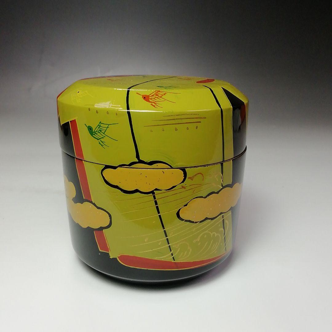 Ｓ６０５　棗　『即中斎好　誰ヶ袖蒔絵』『四季棗』『塗師　中村湖彩作』共箱　茶道具