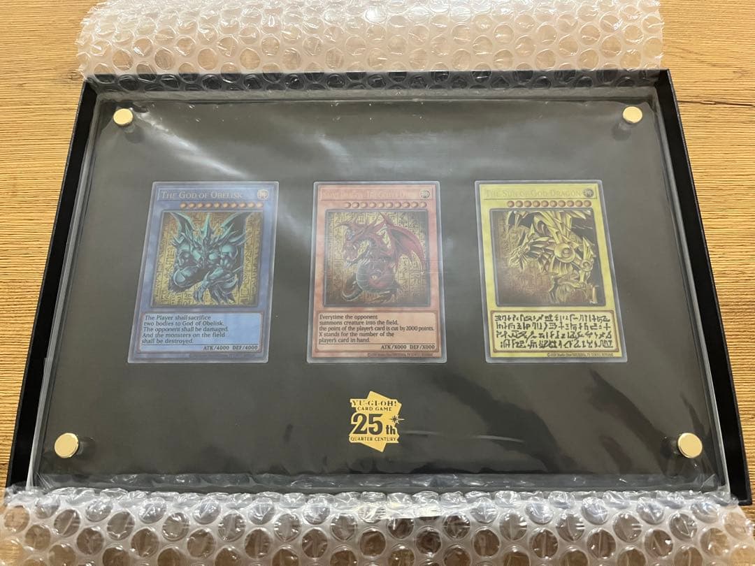 遊戯王25周年記念商品三幻神スペシャルカードセット（ステンレス製）No.5577