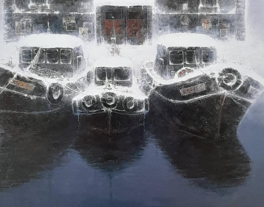 戸狩公久、「北幻」、希少画集の額装画、四季、風景、人気作品