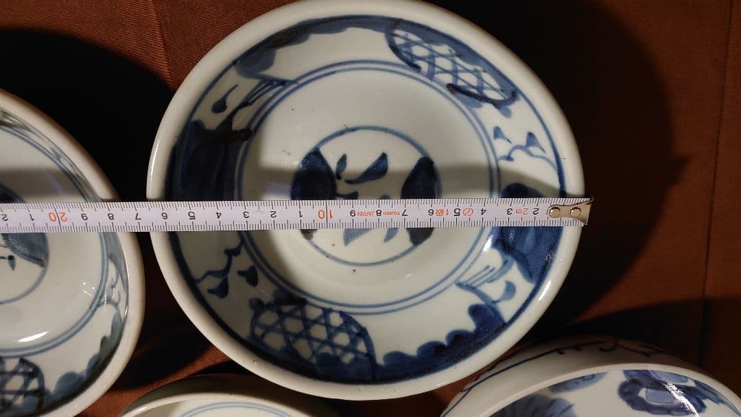 古伊万里　伊万里　青磁　染付　なます皿　江戸期　李朝　蔵出し　５客