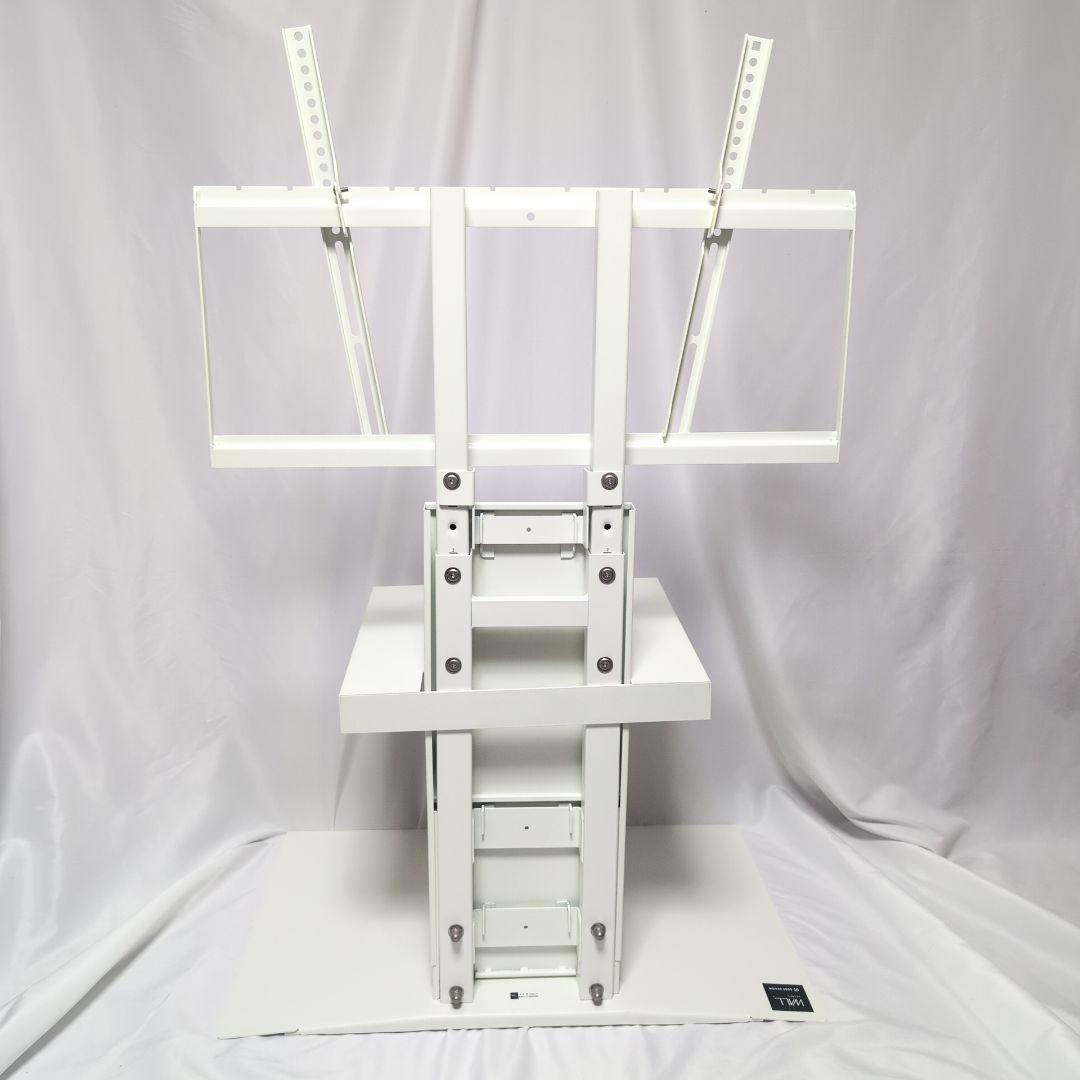 EQUALS イコールズ　テレビ台　サテンホワイト　ロータイプ　棚付き