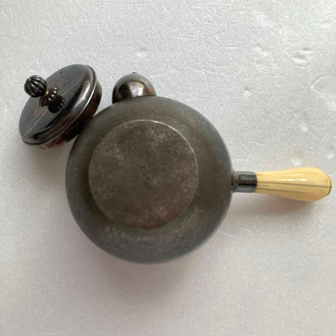 純銀横手急須 純銀急須 銀瓶 菊花摘蓋