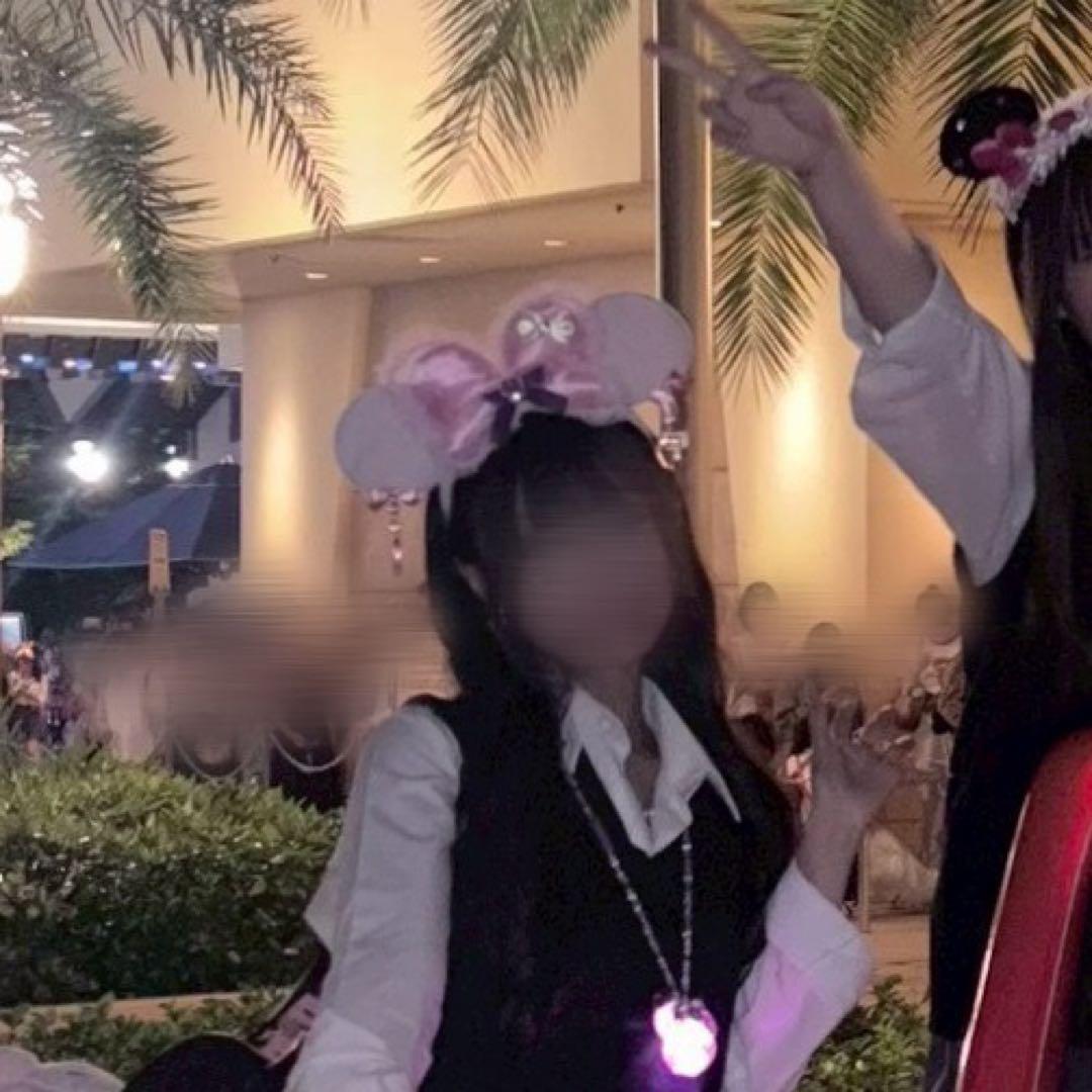 ミニー ディズニー イヤリングカチューシャ ピンク ハート 美品