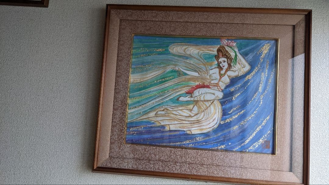 額装日本画「天女舞」