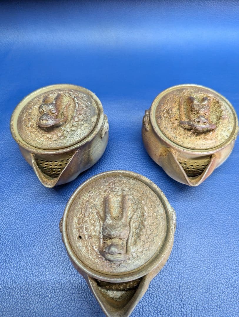 備前焼 宝瓶 昇龍 三個セット