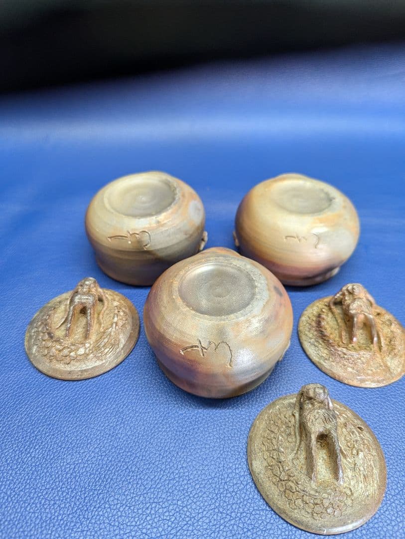 備前焼 宝瓶 昇龍 三個セット