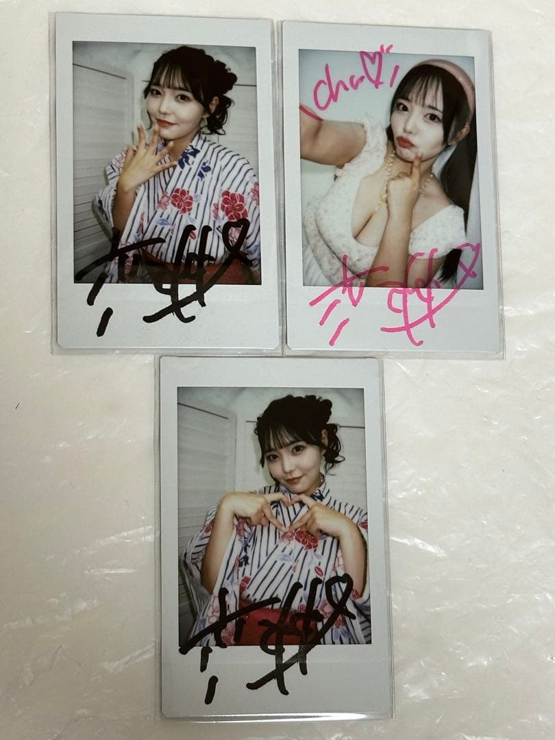 恋渕ももな　4点セット　直筆サイン入りチェキ　チェキ　生写真 レア