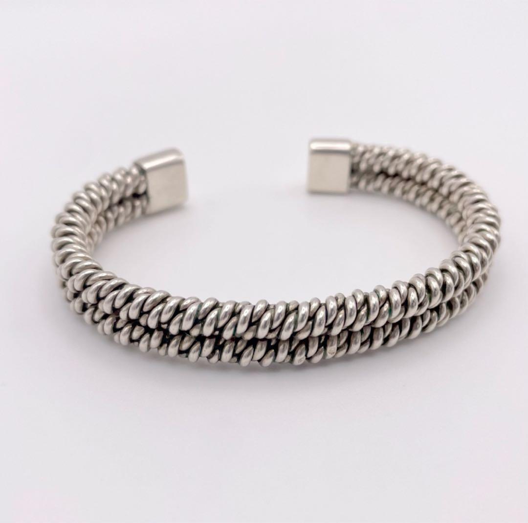 【時間限定】エルメス HERMÈSツイスト シルバー バングル ブレスレット