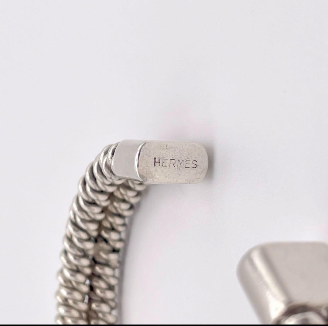 【時間限定】エルメス HERMÈSツイスト シルバー バングル ブレスレット