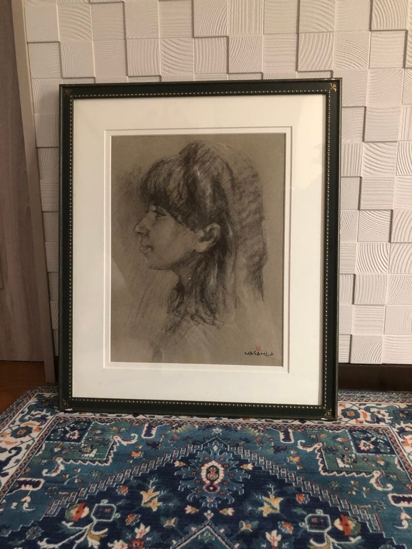 鑑定団　山岸正巳（安井曽太郎一番弟子）パステル画　絵画　真筆肉筆　直筆サイン落款