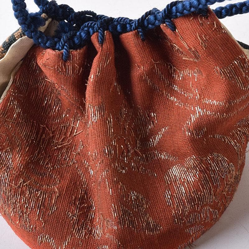 茶道具　漆塗　独楽塗　煙草壷　仕覆　書付箱　V　7680