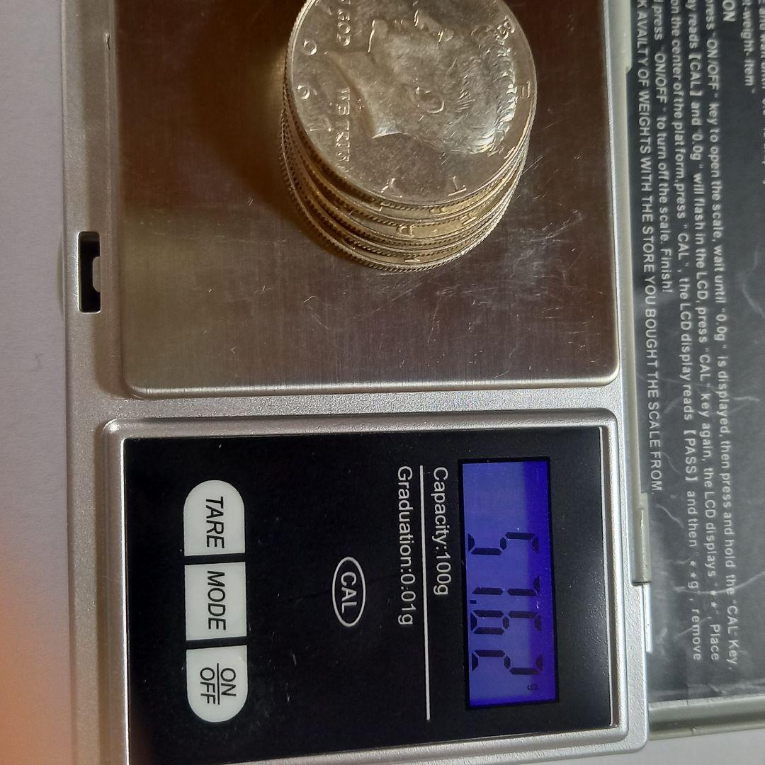 銀貨 1967年 ケネディハーフダラー 5枚set 量目51.62g