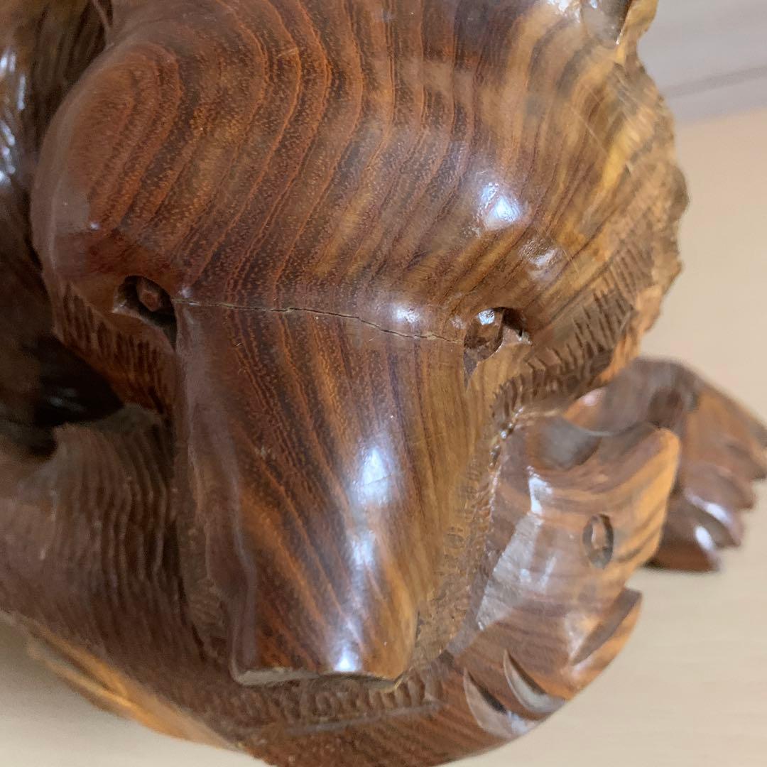 鮭にきちんとアブラビレあり！古民家インテリアにオススメ！昭和時代の木彫りの熊