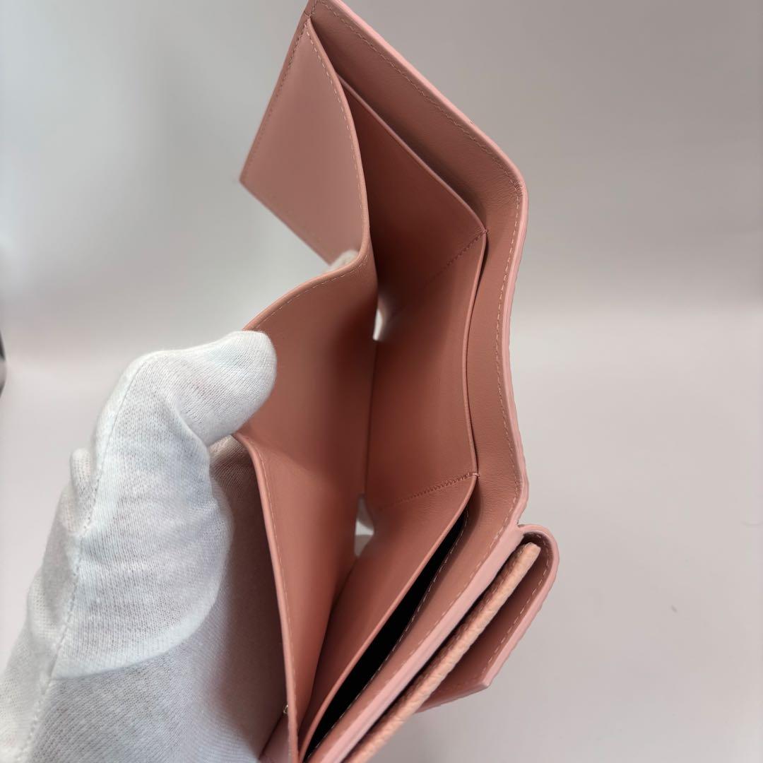 BONAVENTURA 三つ折り財布　ピンク　レザー　スモールウォレット　財布