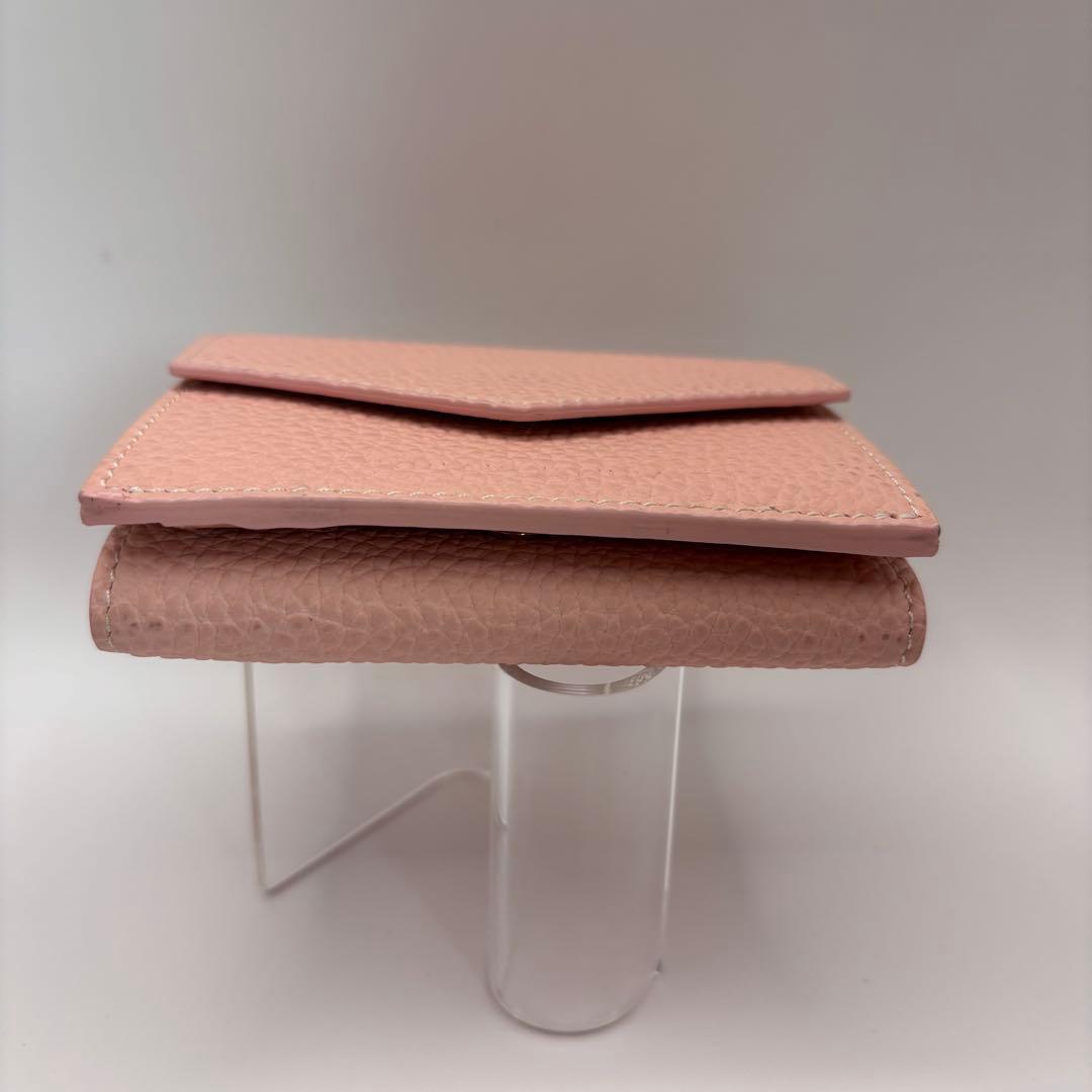 BONAVENTURA 三つ折り財布　ピンク　レザー　スモールウォレット　財布