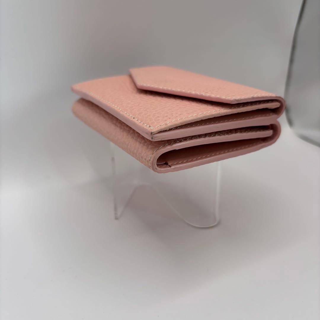 BONAVENTURA 三つ折り財布　ピンク　レザー　スモールウォレット　財布