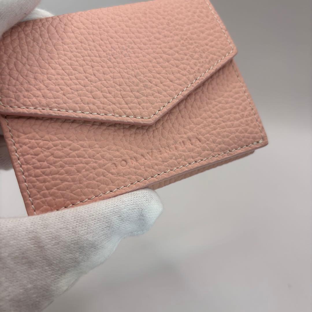 BONAVENTURA 三つ折り財布　ピンク　レザー　スモールウォレット　財布
