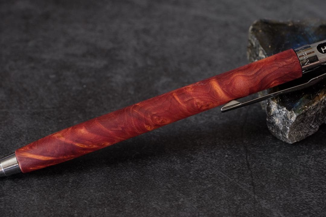 PG5木軸カスタム0088　高村杢工房 製図用シャープペンシル　紫紅杉瘤