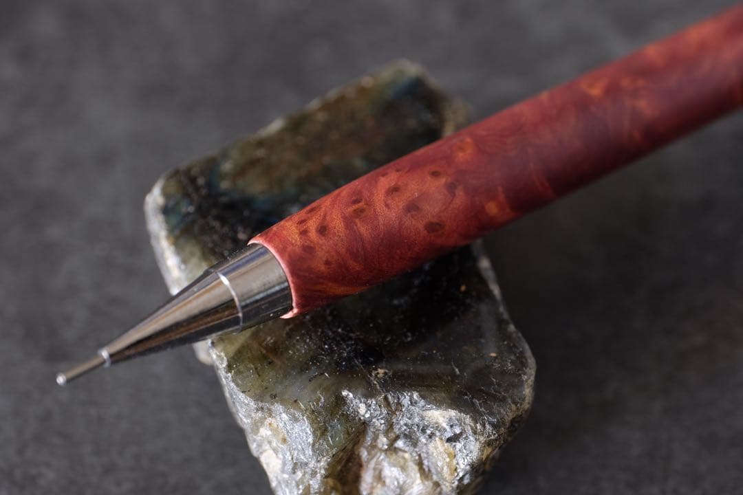 PG5木軸カスタム0088　高村杢工房 製図用シャープペンシル　紫紅杉瘤