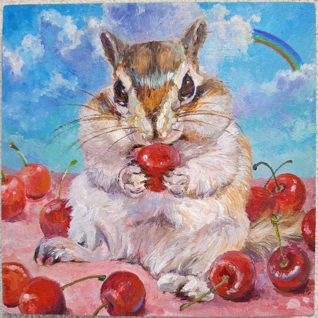 【ももここページ】シマリスさん肖像画