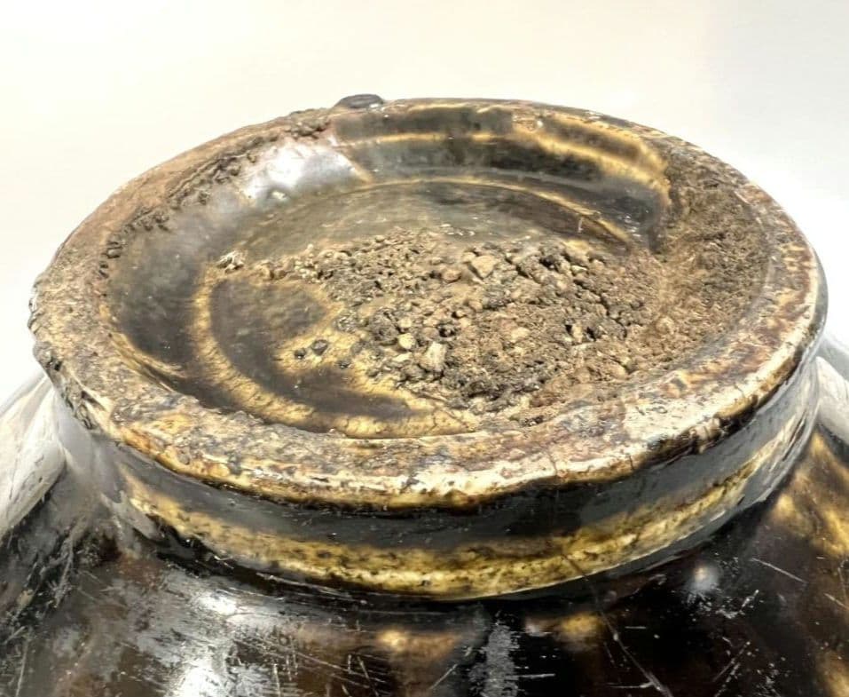 李朝飴釉面取壺　飴釉壷　鉄釉　古陶磁器　李氏朝鮮　民芸　水指　函付き