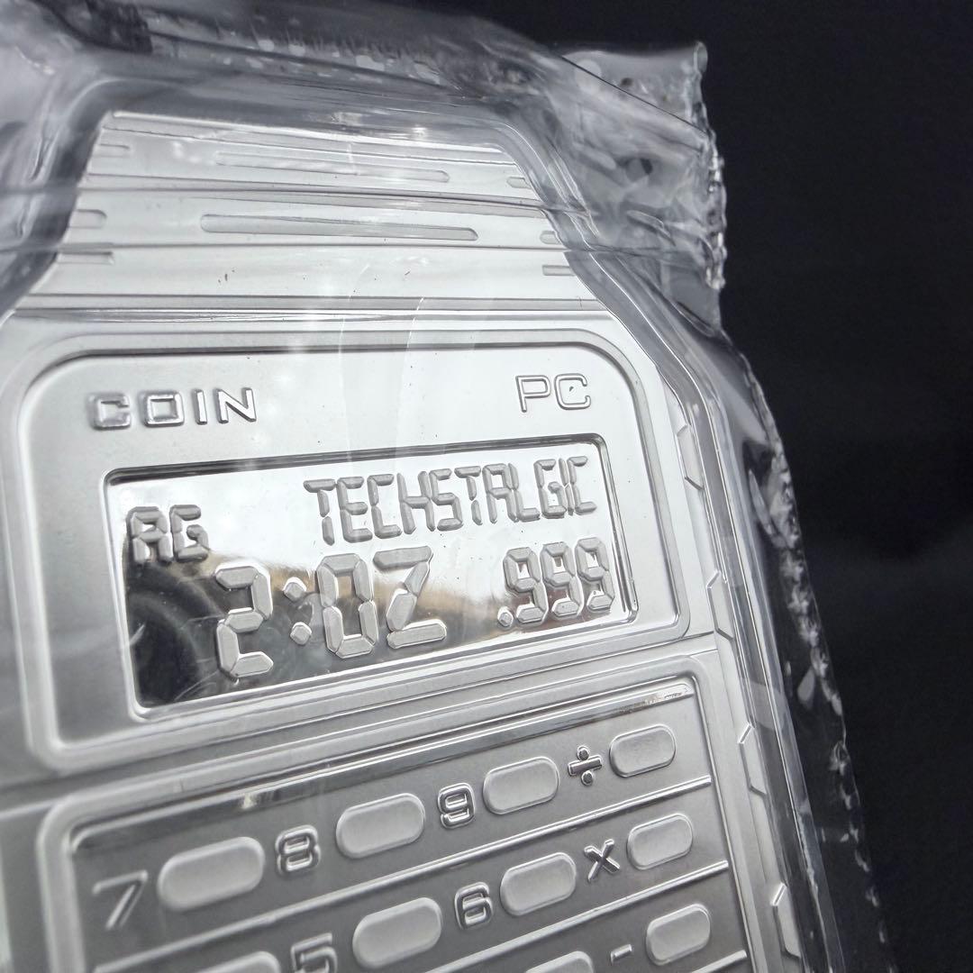 銀貨 電卓付腕時計 プルーフ 2オンス 2oz 特殊形状 パッキング未開封