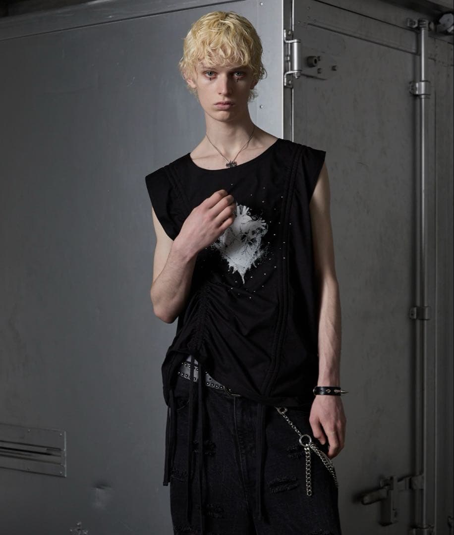 grancy ラインストーンノースリーブT 2枚組 Lサイズ