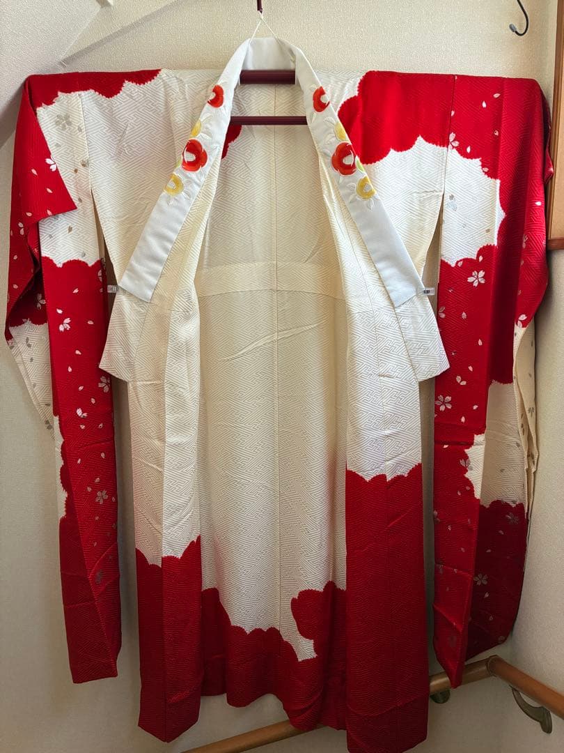 専用【逸品】藤娘きぬたや　総絞り　振袖　藤色　裄68 長襦袢　刺繍半襟付き