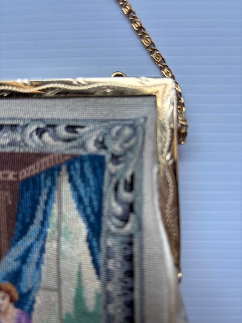 ヴィンテージ刺繍ハンドバッグ