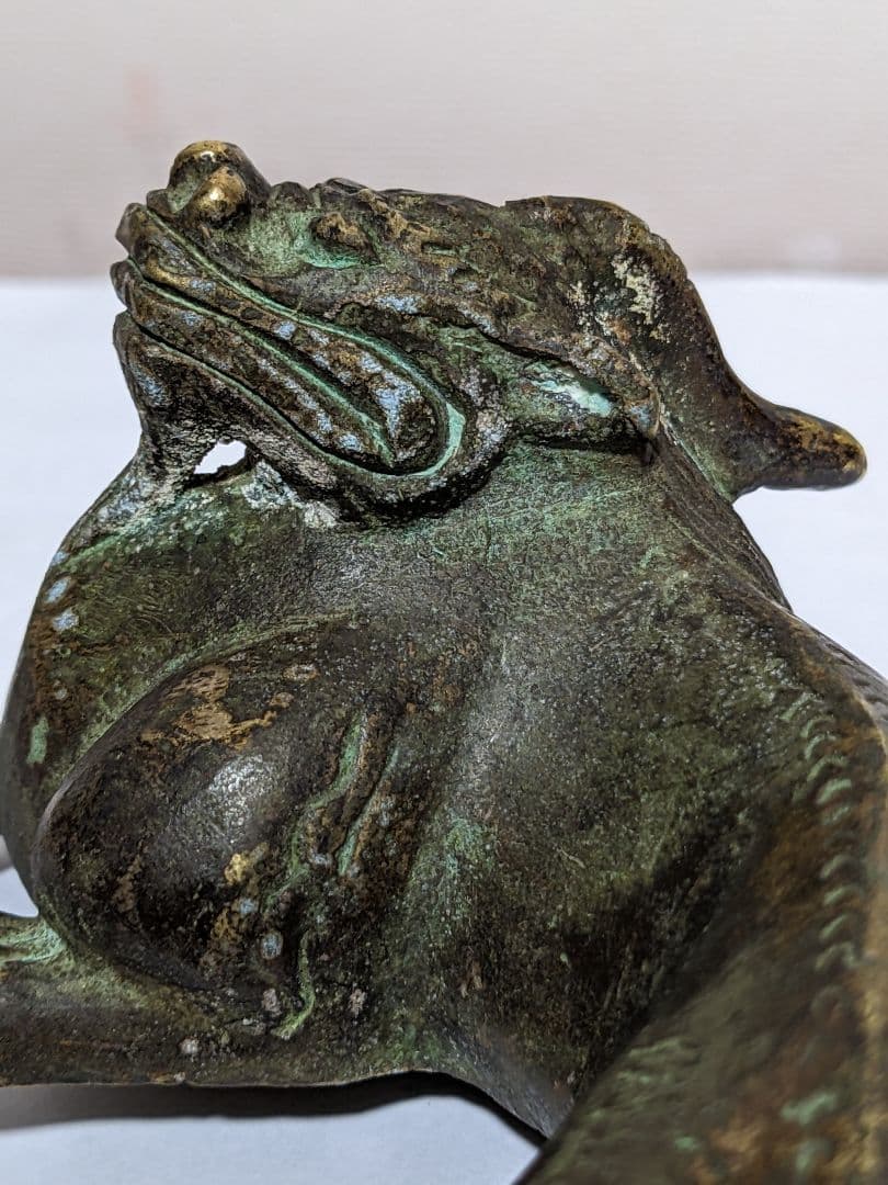 ♦唐物 中国 古玩 古美術品 麒麟形 文鎮 文房四宝 宣徳銅 骨董品