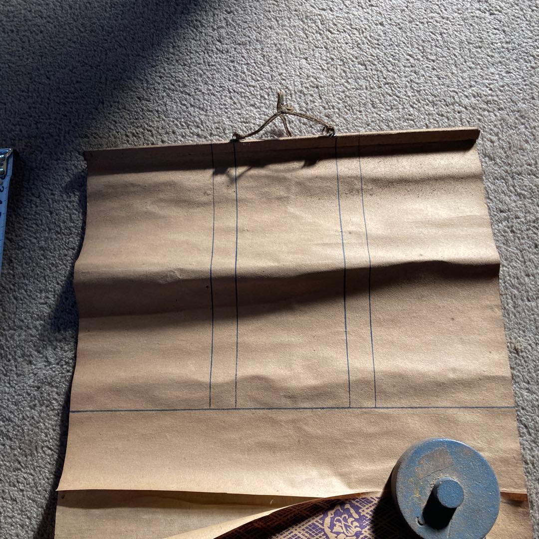 古い神道の掛軸 神社 天照皇大神 豊受大神 神武天皇 神画 神話 日本